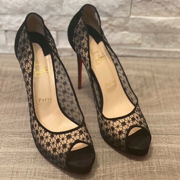 CHRISTIAN LOUBOUTIN - Very Lace Heels - SIZE 40 - Picture 3 of 10
